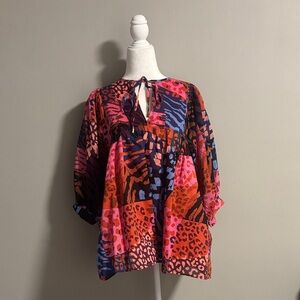 Colorful Animal Print Women's Top
